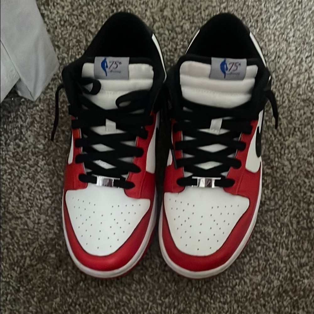 Nike Red and White Men's Sneakers